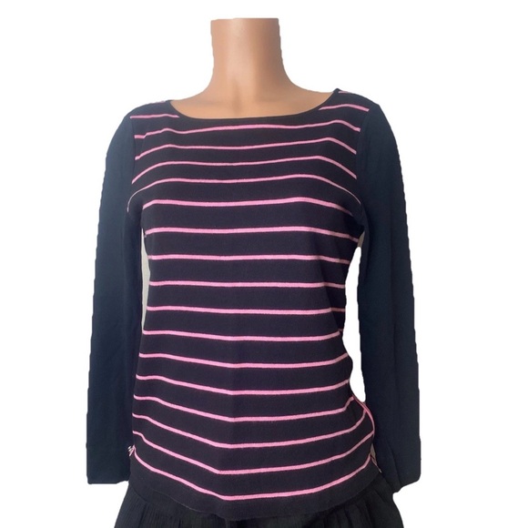 Lauren Ralph Lauren Sweaters - Lauren Ralph Lauren Large Pink Striped Sweater Shirt Soft Chic Preppy‎